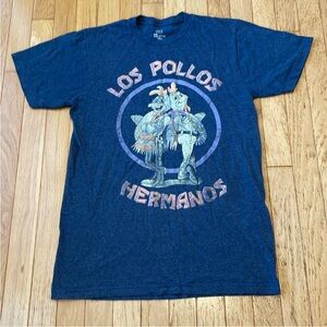 Breaking Bad Los Pollos Hermanos Blue Graphic Tee